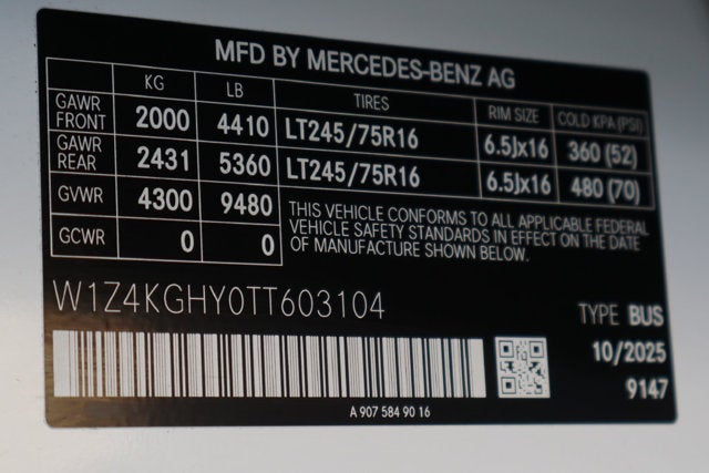 2026 Mercedes-Benz Sprinter 2500 Passenger 170 WB