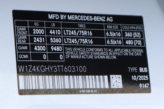 2026 Mercedes-Benz Sprinter 2500 Passenger 170 WB