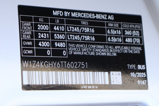 2026 Mercedes-Benz Sprinter 2500 Passenger 170 WB