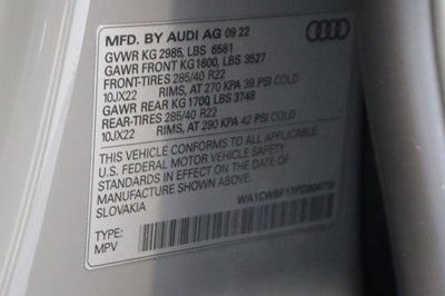 2023 Audi SQ8 4.0T Prestige