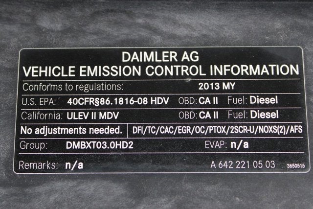 2013 Mercedes-Benz Sprinter 3500 Cargo 170 WB