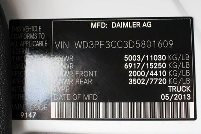 2013 Mercedes-Benz Sprinter 3500 Cargo 170 WB