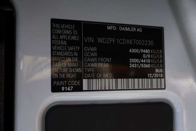 2019 Mercedes-Benz Sprinter 2500 Passenger 170 WB